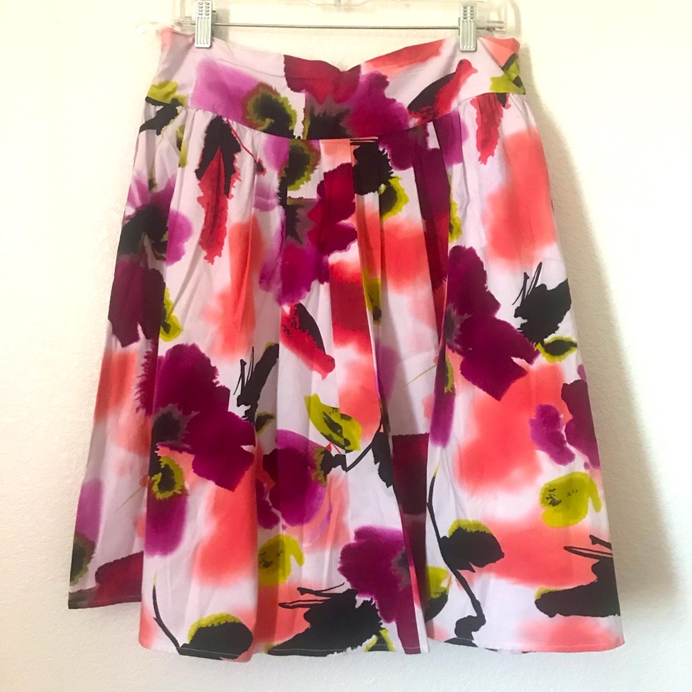 A Line Flowered Skirt
